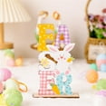 thumbnail image 1 of Set de adornos de madera para Pascua con etiquetas DIY | Decoración de conejito de Pascua para mesa y fiesta | Artículos para fiestas de Pascua y decoración infantil para el hogar, 1 of 7