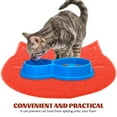 thumbnail image 3 of TABLZONE Tapis d'Alimentation pour Chat Durable Rouge Imperméable Antidérapant en PVC pour la Maison, 3 of 6