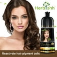 thumbnail image 3 of Herbishh - Champú colorante para cabello, champú con tinte natural para el cabello, colorea el cabello en minutos, dura hasta de 3 a 4 semanas, 500 ml, tinte de cabello 3 en 1, sin amoniaco | (marrón oscuro), 3 of 9