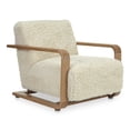 thumbnail image 2 of Moe's Home Collection Eckersley Lounge Chair Cream Faux Fur Fabric Chairs, 2 of 5