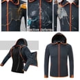 thumbnail image 4 of Ropa de pesca informal con cremallera para hombre Secado rápido Escudo anti-UV Chaqueta de pesca de tela de rendimiento Camisa de manga larga Tops - M gris Sunnimix Camisas de pesca impermeables, 4 of 8