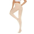 thumbnail image 5 of Gibobby Leggings deportivos mujer Medias con base para mujer 80, suaves, opacas, de color sólido(Beige,Talla única), 5 of 5