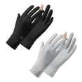 thumbnail image 1 of 2 pares de guantes de protección solar para mujer, guantes transpirables para montar al aire libre en verano, diseño de costuras antideslizantes sin dedos 565, 1 of 5