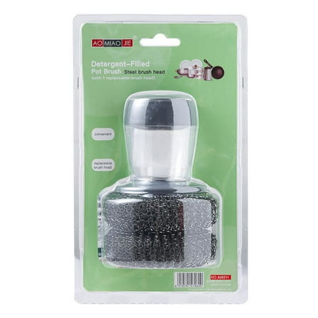 

Melamine Kitchen Sponge Cleaning Brush Scaling Knife Pan Pot Cleaner Powerful Decontamination Handle