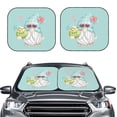 thumbnail image 2 of Haiem Summer Gnome,Cute Gnome Windshield Sun Shade: Universal Foldable 2-Piece Car Front Window Sunshade - Blocks Uv Rays, And Reduces Heat,Essential Car Accessory Small, 2 of 7