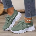 thumbnail image 2 of DXOUPM Chaussures de Course pour Femmes Décontractées en Maille Plateforme Lacets Chaussures de Tennis Confortables, 2 of 3