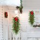 thumbnail image 5 of Simulación Pino Navidad Colgante Guirnalda Guirnalda artificial Ventana Puerta Decoración Ndcxsfigh Libre de BPA, 5 of 9
