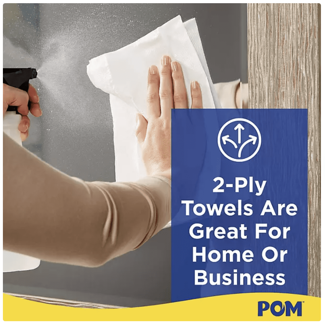 POM Individually Wrapped 2-Ply Paper Towels 30 rolls, 110 sheets/roll