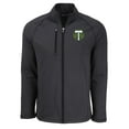 thumbnail image 2 of Men's-Cutter & Buck  Heather Black Portland Timbers Peshastin Eco Fleece Recycled Raglan Full-Zip Jacket, 2 of 3