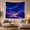 Night Constellations, variant on Deep blue snowy cabin valley beneath swirling stars, Painterly winter fantasy Style for Winter landscape enthusiasts, Thoughtful Gift for Living room, bedroom, reading nook, Tapestry Wall Hanging