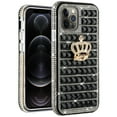 thumbnail image 3 of For Iphone 12 Iphone 12 Pro Open Camera Hole Trendy Fashion Design Hybrid Case Cover - Crown On Black, 3 of 3