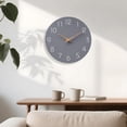 thumbnail image 5 of 14 Inch Gray Wall Clock Battery Operated Silent Non Ticking Modern Simple Minimalist Decorative for Kitchen Bedroom Office Living Room, 5 of 13