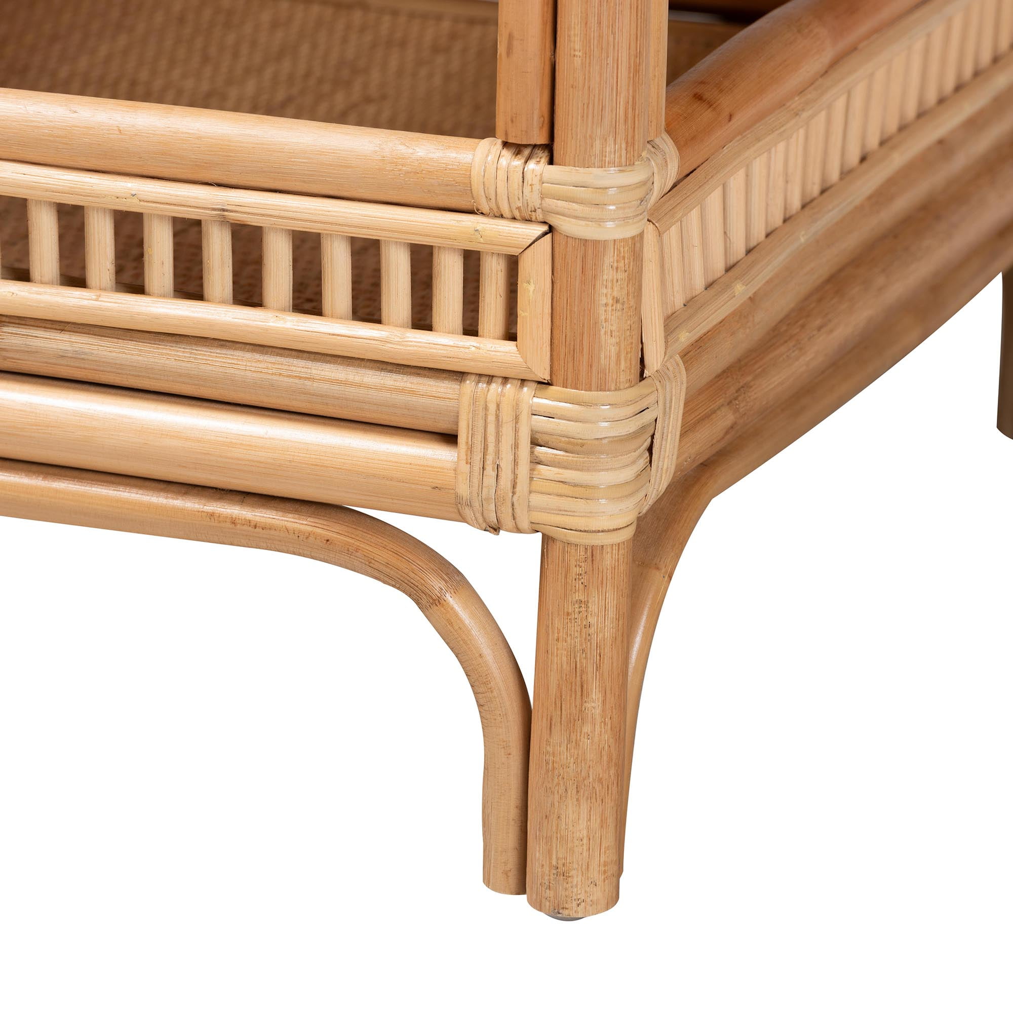 bali & pari Lombok Boho Coffee Table, 2-Tier, Natural