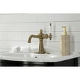 thumbnail image 3 of Kingston Brass KSD154KLAB Nautical One-Handle Single-Hole Bathroom Faucet with Deck Plate and Push Pop-Up Drain, Antique Brass, 3 of 7