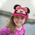 thumbnail image 3 of Disney Girls’ Minnie Mouse Glitter Baseball Cap – Minnie Mouse Costume Hat with 3D Ears (2-7), 3 of 6