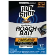 Hot Shot MaxAttrax Roach Bait, Child-Resistant Bait Station, 12-Count