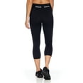 thumbnail image 2 of Reebok Women’s Revolve High Rise Capri Legging with 22” Inseam and Side Pockets, 2 of 4