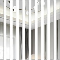 Acrylic Mirror Wall Stickers Striped Mirror for Living Room Decor Stickers Removable Line Wall Decals Peel and Stick Geometric Mirrors Strips Decals for Bathroom Office Bedroom Art Decor,10PCS