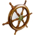thumbnail image 6 of Wooden Ship Wheel (24 Inches, Brass Ring), 6 of 6