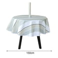 thumbnail image 5 of Ludlz Table Cover Zippered Wrinkle Resistant Polyester Water-proof Tablecloth for Home, 5 of 8