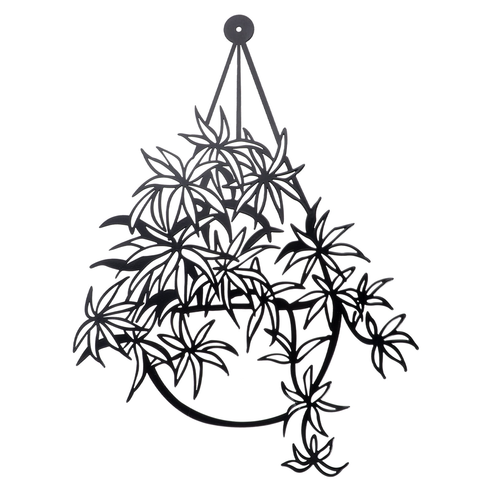 Metal Wall Decor Hanging Flower Basket Wall Art Iron Floral Wall Sculpture