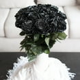 thumbnail image 3 of Painted Blade Confetti Roses - 50 cm - Fresh Cut Flowers - 50 Stems - Black/White Roses - by Bloomingmore, 3 of 8