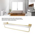 thumbnail image 3 of Estante de almacenamiento para ducha Estante de montaje en pared para carrito de ducha de 50 cm con colgador de toallas Base acrílica Barra de aluminio Organizador de ducha de ANGGREK Otros, 3 of 7