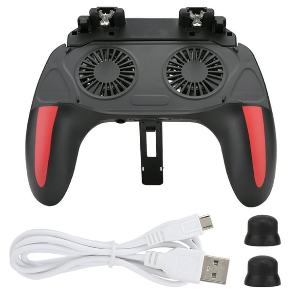 Controlador de juegos para teléfono móvil con ventiladores de refrigeración duales y disipación de calor. Mando de control.
