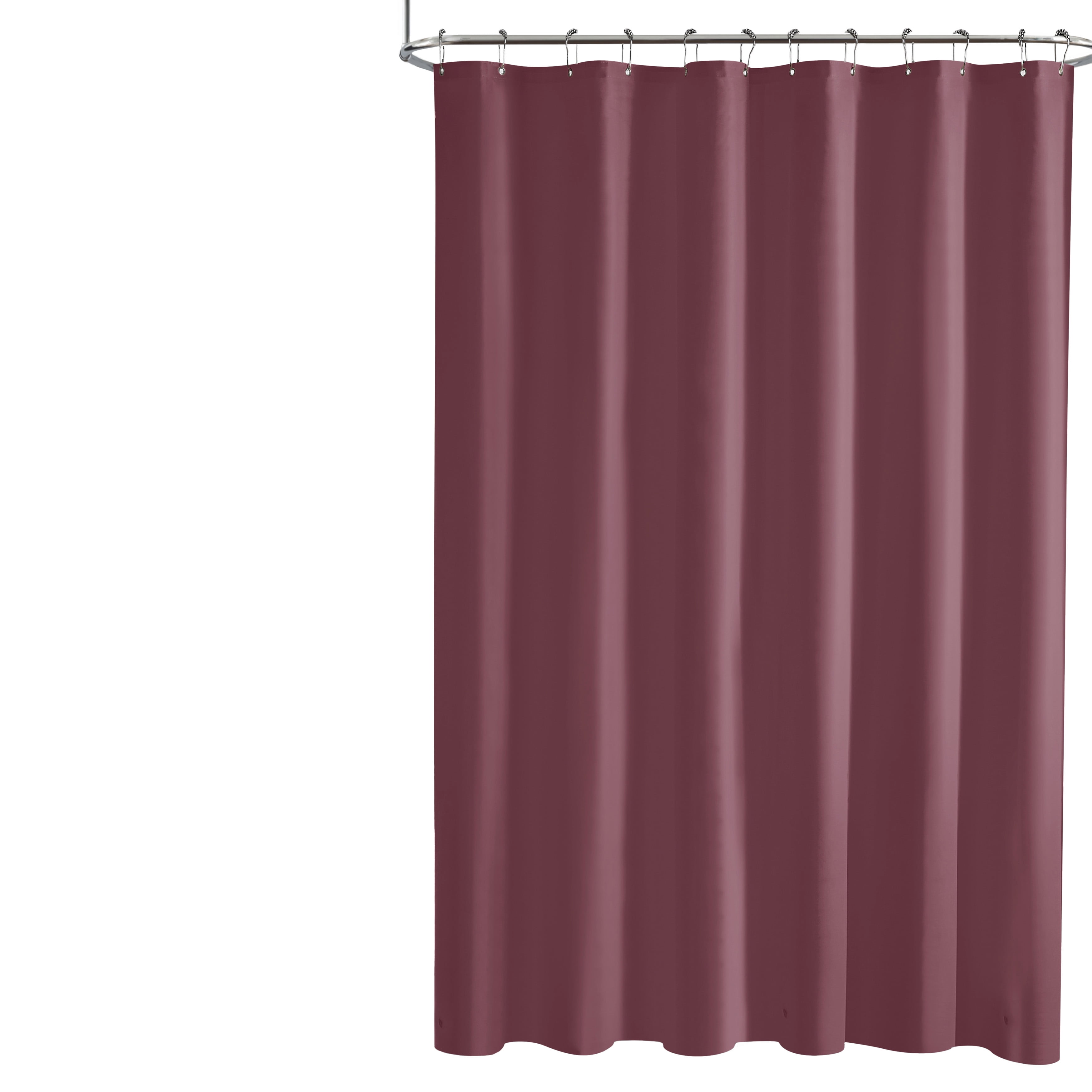 VCNY Home Hotel Style Burgundy Heavy Duty PEVA Shower Liner, 72" x 72"