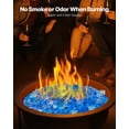 thumbnail image 4 of Fireproof Glass Fireplace Mantel 10 lb 4.5 kg 3/4 inch 19.05 mm Reflective Firepit Glass Stone High Gloss Landscaping for Firepit Tables Aquamarine Caribbean Blue Aquamarine Green, 4 of 6