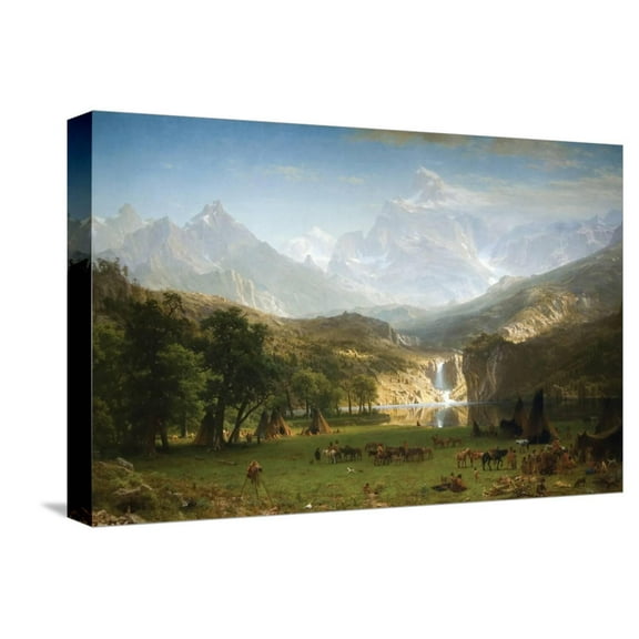 Art.com Rocky Mountains, Landers Peak Stretched Canvas Print Wall Art by Albert Bierstadt, 18" x 12"