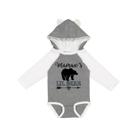 Inktastic Mamaw Grandma Lil Bear Grandson Gift Boys Long Sleeve Baby Bodysuit