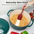 thumbnail image 5 of Kitchen 6 Quart Enameled Cast Iron Dutch Oven Pot with Lid – Premium Durability & Oven Safe up to 500°F – Heavy Duty Cookware Perfect for Bread Baking, Stews, Braising & Roasting – Emerald, 5 of 5