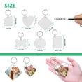 thumbnail image 2 of 30pcs Clear Keychain Blanks, Key Ring Sublimation Blanks Set in 5 Different Styles with Heat House Bone Square Circle Shapes, Double-Side Printed for DIY Keychain Crafting, 2 of 9