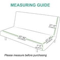 thumbnail image 3 of JIATER Armless Futon Cover Stretch Futon Slipcovers Machine Washable Furniture Protector with Elastic Bottom,Ivory, 3 of 7