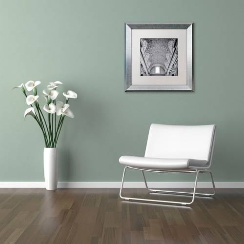 Trademark Fine Art "Paris II" Canvas Art by Alan Blaustein, White Matte, Silver Frame