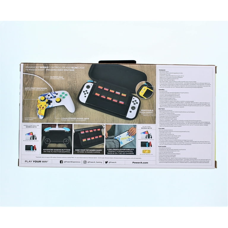 PowerA Enhanced Wired Controller and Slim Case for Nintendo Switch