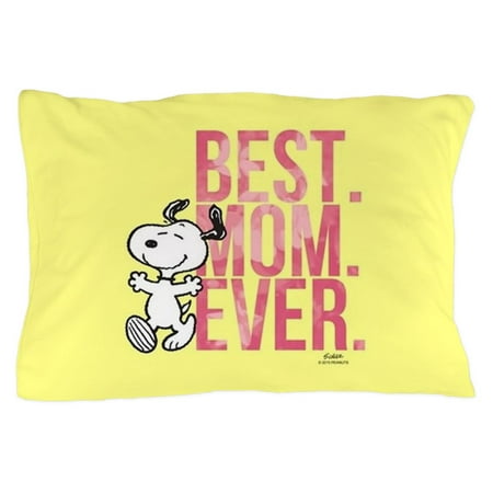 CafePress - Snoopy Best Mom Ever Full Bleed - Standard Size Pillow Case, 20