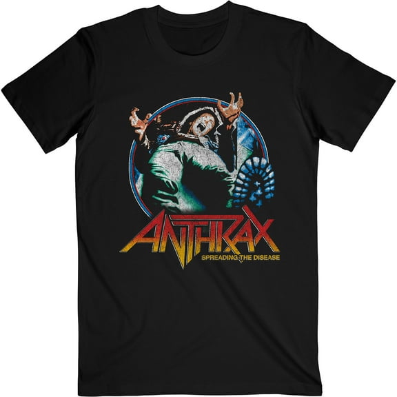 Men's Anthrax Spreading Vignette Slim Fit T-shirt Small Black