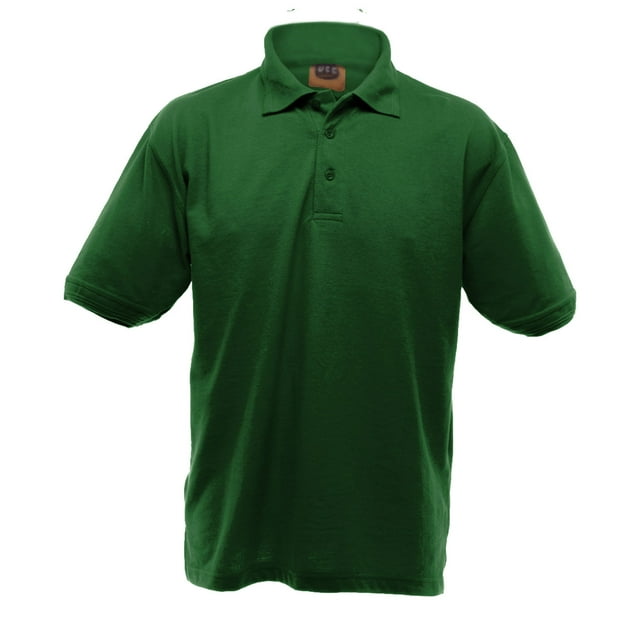UCC 50/50 Polo Piqué Uni Épais à Manches Courtes pour Hommes
