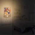 thumbnail image 2 of Yayeee 2-Pack Plug in LED Night Lights with Light Sensors Motion Detectors, Large Colorful Flowers Pattern, 2 of 7