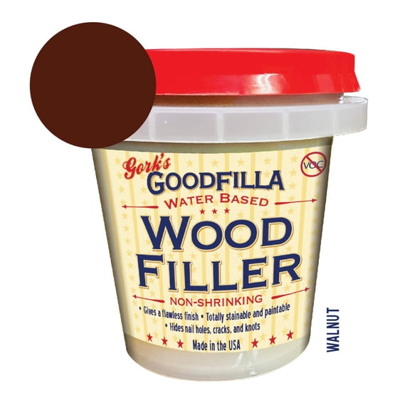 GoodFilla water-based Wood and Grain filler, Walnut, 8oz