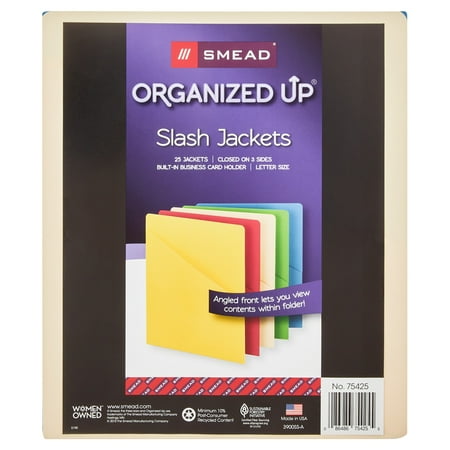 Smead Organized Up® Slash Jacket, Letter Size, Ass