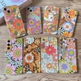 thumbnail image 2 of 70S Retro Groovy Floral Hippie Case For iPhone 15 Pro Max 14 Plus 13 Mini 12 11 Soft Cover 07 iPhone 12 Pro Max, 2 of 6