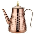 thumbnail image 1 of SANQIAHOME 1.8L(60oz) Stainless Steel Hammer Patterned Teapot With Removeable Infuser,Loose leaf cover,Copper, 1 of 11