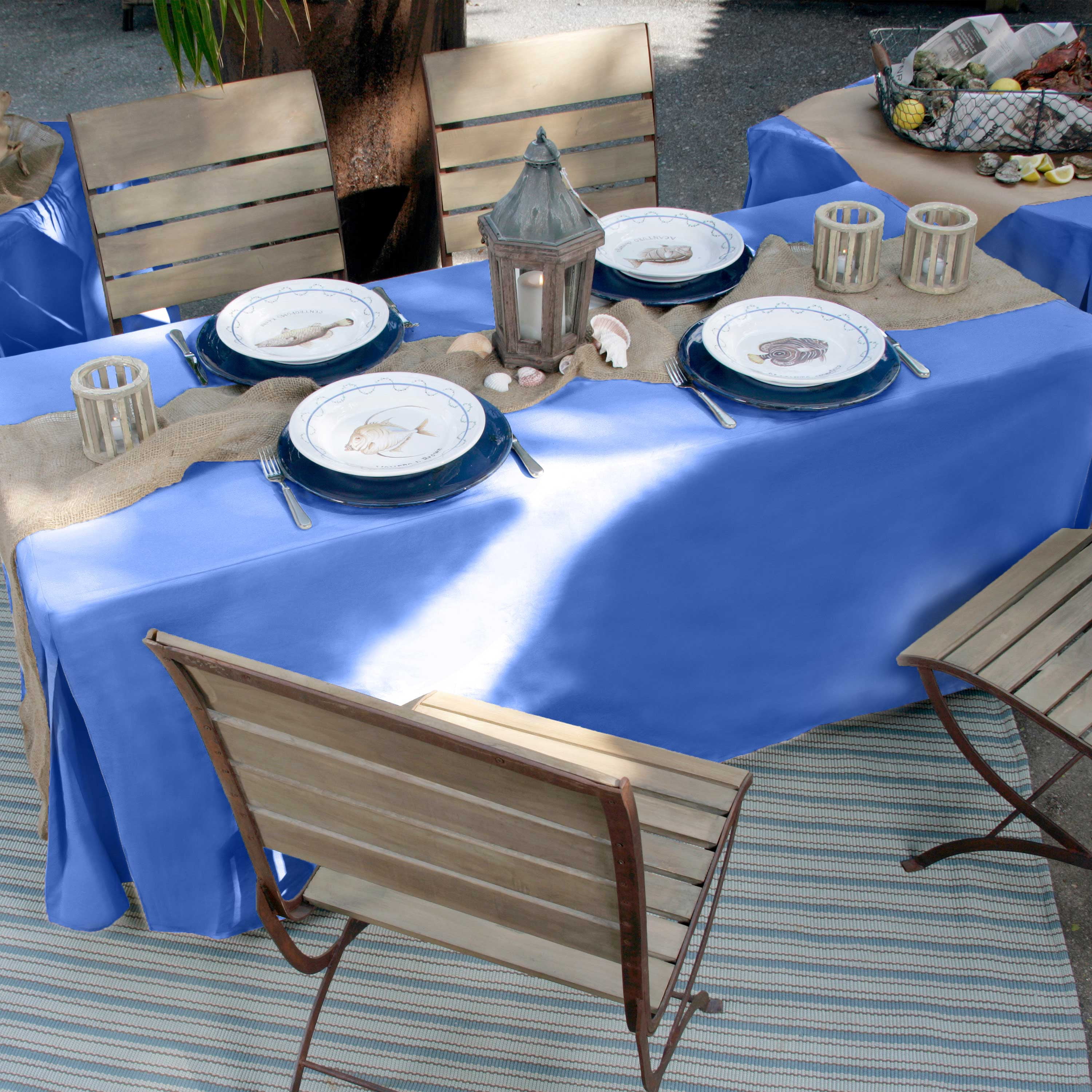 Tablevogue 48" x 24" Fitted Tablecoth Cover, Multiple Colors and Sizes Available