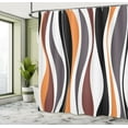 thumbnail image 5 of Ambesonne Vintage Shower Curtain, Retro Funky Lines Abstract, 69"Wx70"L, Black Apricot, 5 of 5