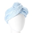 thumbnail image 4 of FABBRICA HOME Natural Rayon Made from Bamboo Super Absorbent Quick Dry Spa Bath Wrap Shower Skirt and Hair Drying Turban - 2pc Set (One-Size, Light Blue), 4 of 5