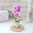 thumbnail image 3 of Artificial Orchid Flower Potted Silk Fake Phalaenopsis Flower Home Wedding Decor, 3 of 10