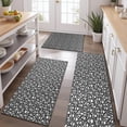 thumbnail image 2 of Black White Tiny Skull Pattern Kitchen Rugs Sets Of 3,Kitchen Runner Rugs Non Skid Washable,Decorative Kitchen Floor Mats for Kitchen,Sink,Laundry,17"x30"+ 17"x47" + 17"x59", 2 of 6